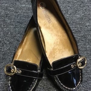 Michael Kors black patent loafers size 9